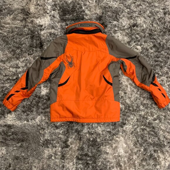Spyder Ski/Snowboard Jacket LG Waterproof Insulated Orange/Grey - Picture 5 of 7